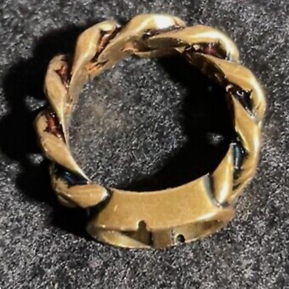 Authentic Christian Dior Montaigne antique gold chain ring stackable ASO celebs! - Picture 9 of 11